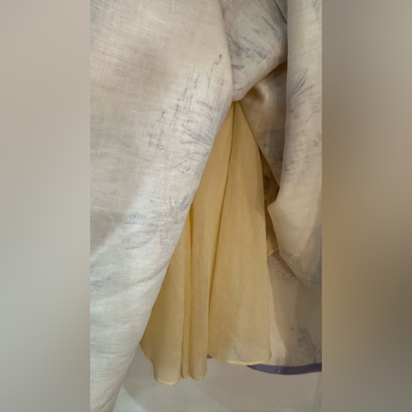 NWT Zimmermann Linen Day Mini Dress Pearl Palm Toile Puff Sleeve AU 0P (US 2) - Picture 7 of 11